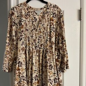 Plus size Coldwater Creek pull over long sleeve tunic top